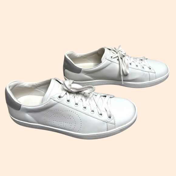 Gucci Ace Perforated Interlocking GG Sneakers - Picture 1 of 14